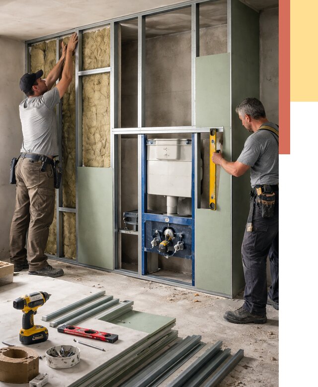 Установка сантехнических перегородок в Медногорске от 8646 руб. | ОТДЕЛОЧНИК-Мдн