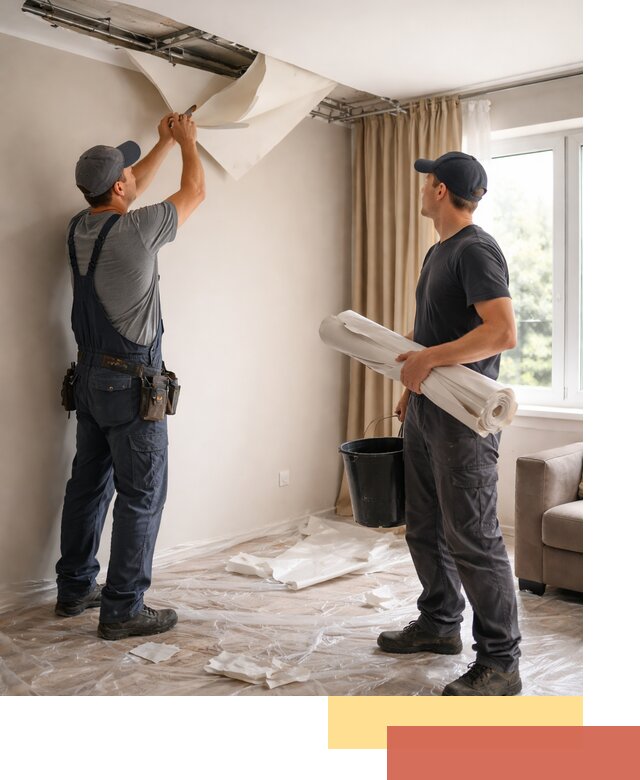 Демонтаж натяжного потолка в Медногорске быстро и аккуратно