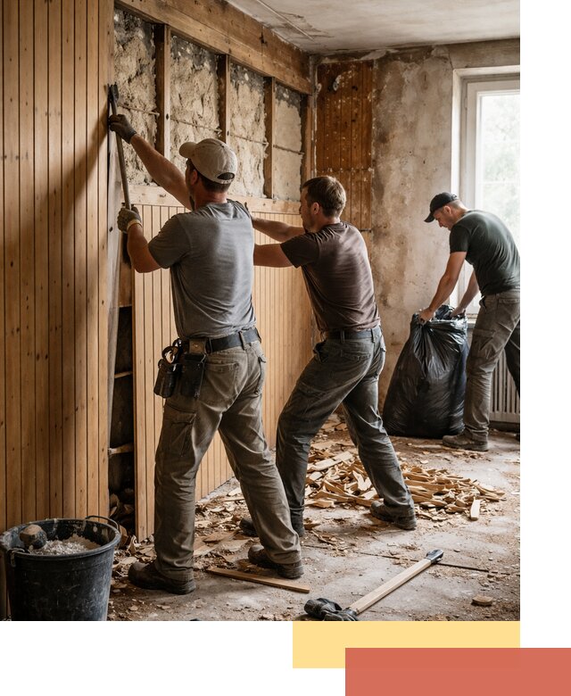 Демонтаж вагонки и вывоз материалов в Медногорске