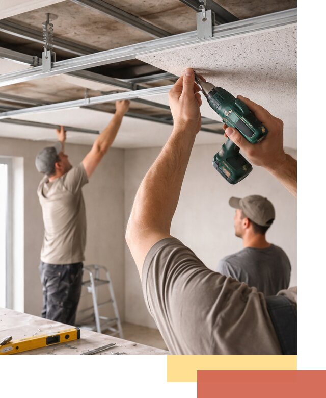 Монтаж акустического потолка в Медногорске под ключ