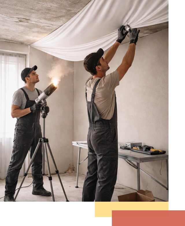 Установка натяжного потолка под ключ в Медногорске