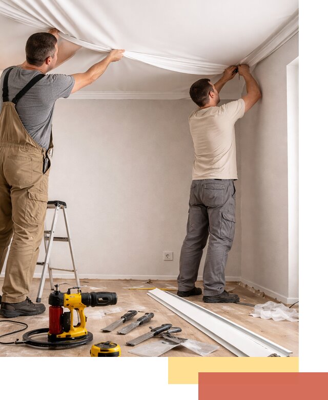 Монтаж ПВХ натяжного потолка в Медногорске качественно и быстро