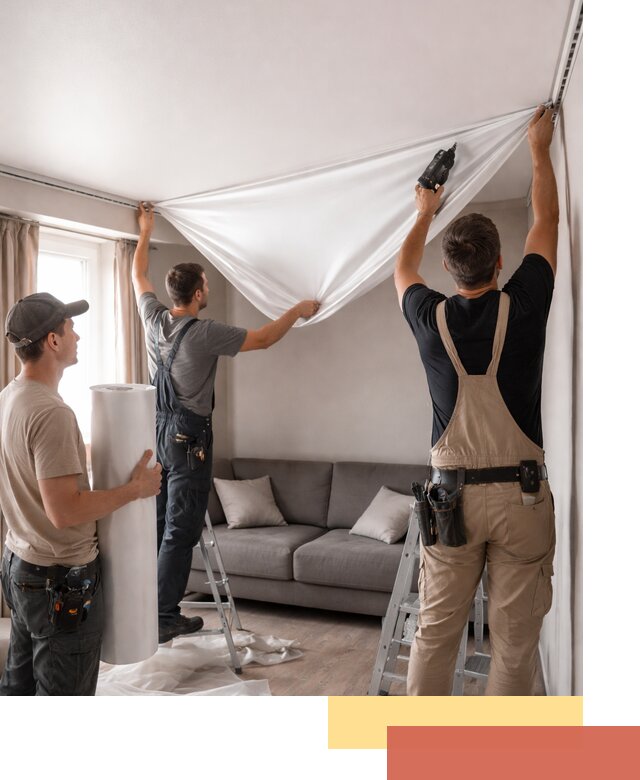 Монтаж сатинового натяжного потолка в Медногорске качественно и быстро