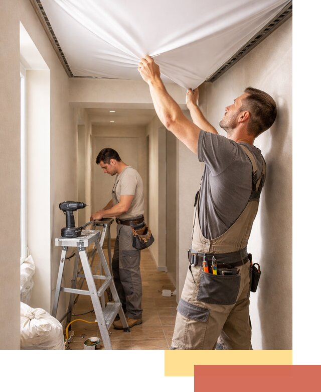 Монтаж натяжного потолка в прихожей в Медногорске