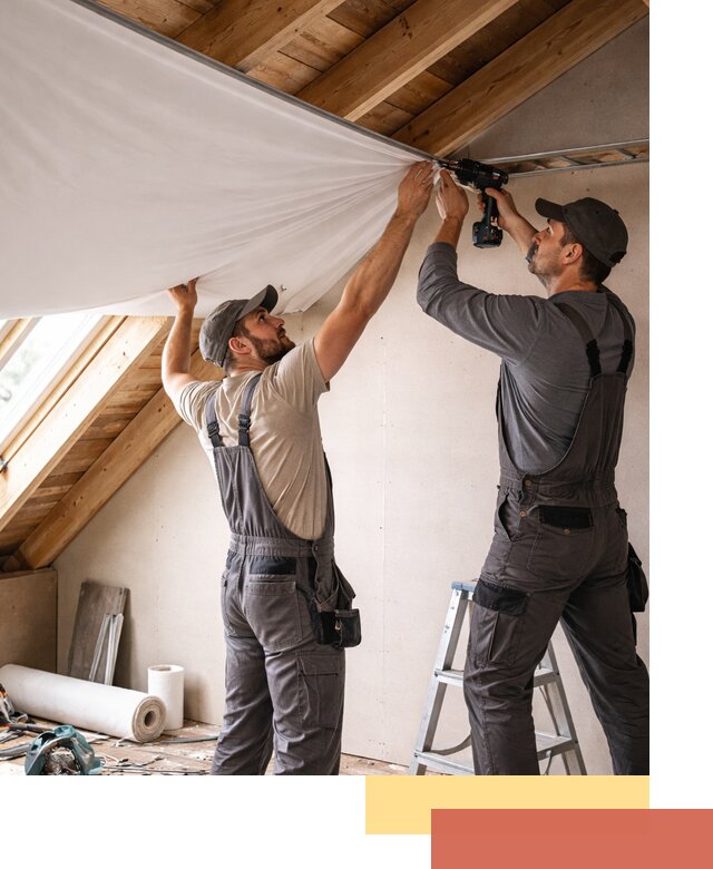 Монтаж натяжного потолка в мансарде в Медногорске