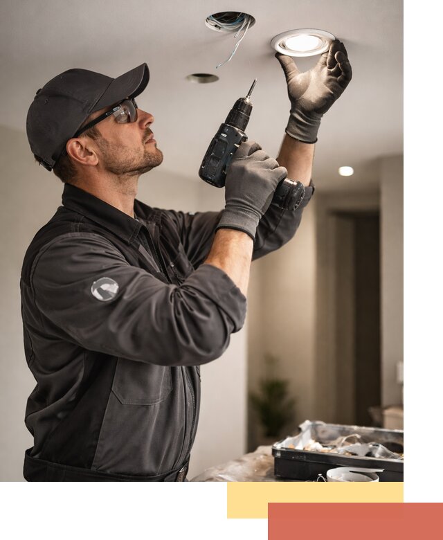 Установка точечных светильников в натяжной потолок в Медногорске