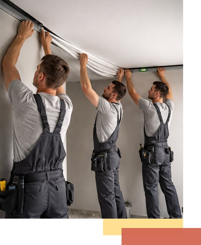 Теневые натяжные потолки в Медногорске: монтаж и отделка быстро и качественно