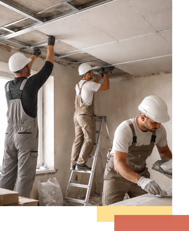 Одноуровневый потолок из гипсокартона в Медногорске — монтаж и отделка