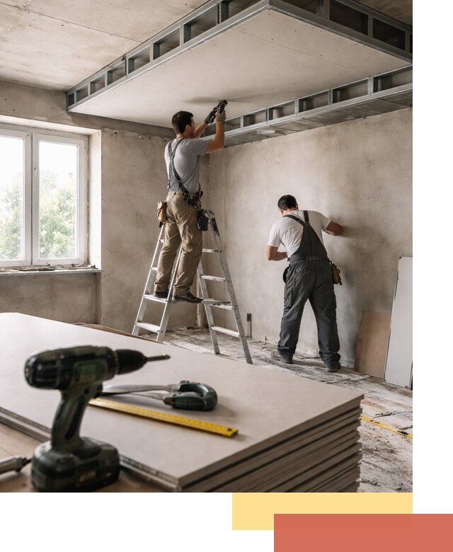 Двухуровневый потолок из гипсокартона в Медногорске