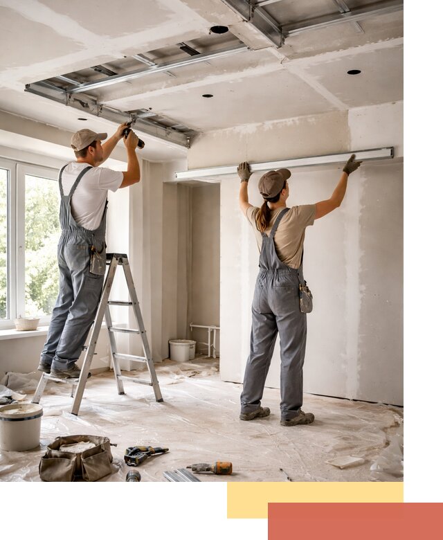 Монтаж многоуровневого потолка из гипсокартона в Медногорске