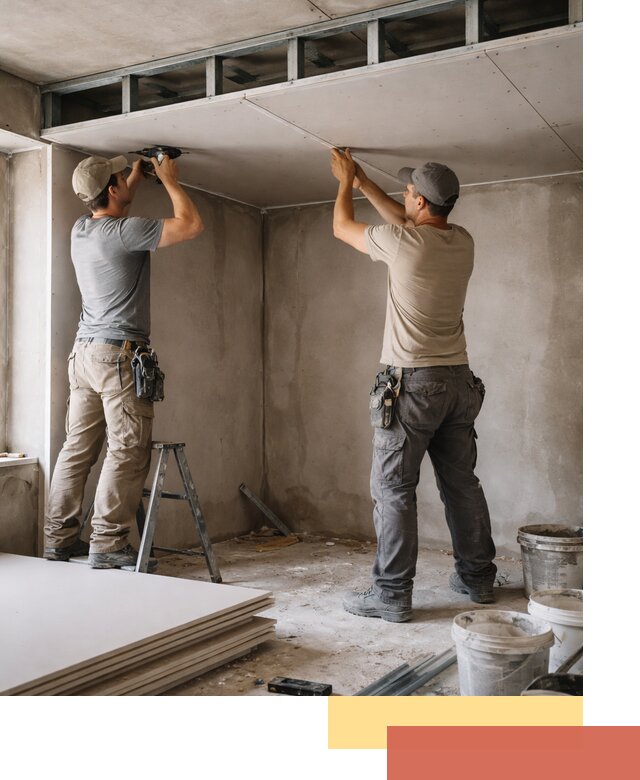 Короб из гипсокартона на потолке под ключ в Медногорске