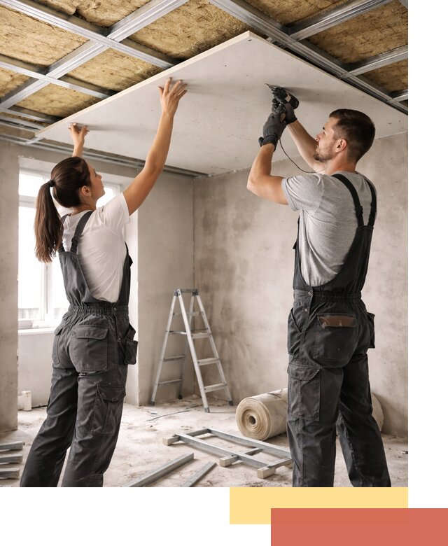 Звукоизоляция потолка из ГКЛ в Медногорске профессионально и надежно