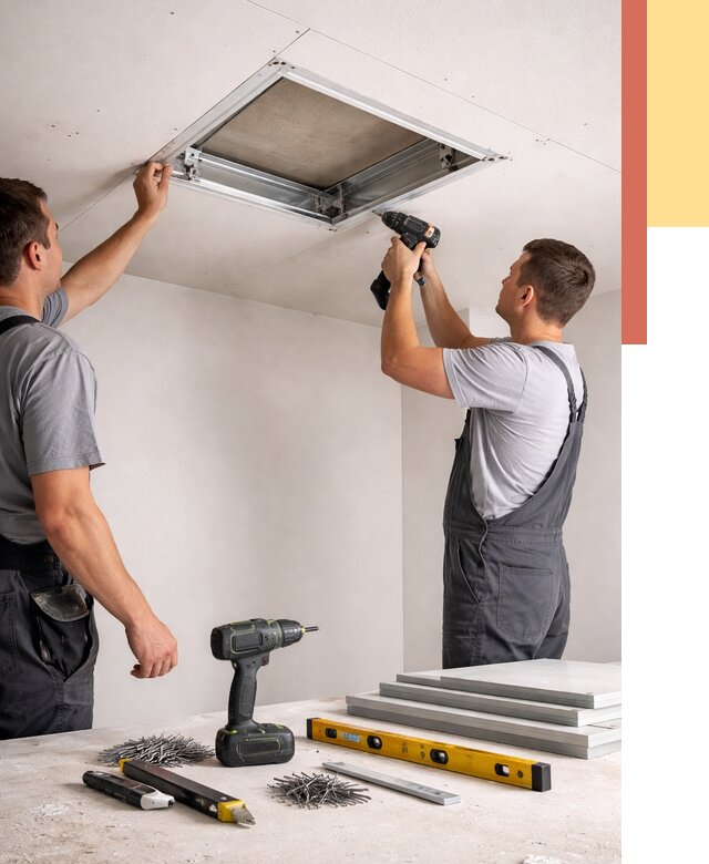 Установка люка в потолок ГКЛ в Медногорске от 2543 руб. под ключ | ОТДЕЛОЧНИК-Мдн