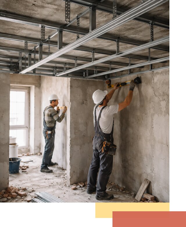 Монтаж каркаса потолка из профильного профиля в Медногорске