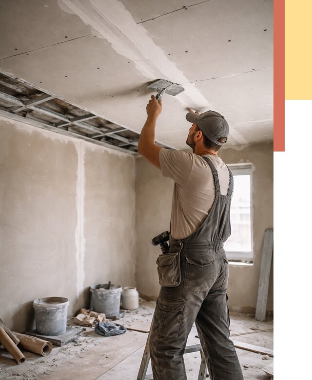 Ремонт потолка из гипсокартона в Медногорске от 661 руб./м² — быстро и недорого | ОТДЕЛОЧНИК-Мдн