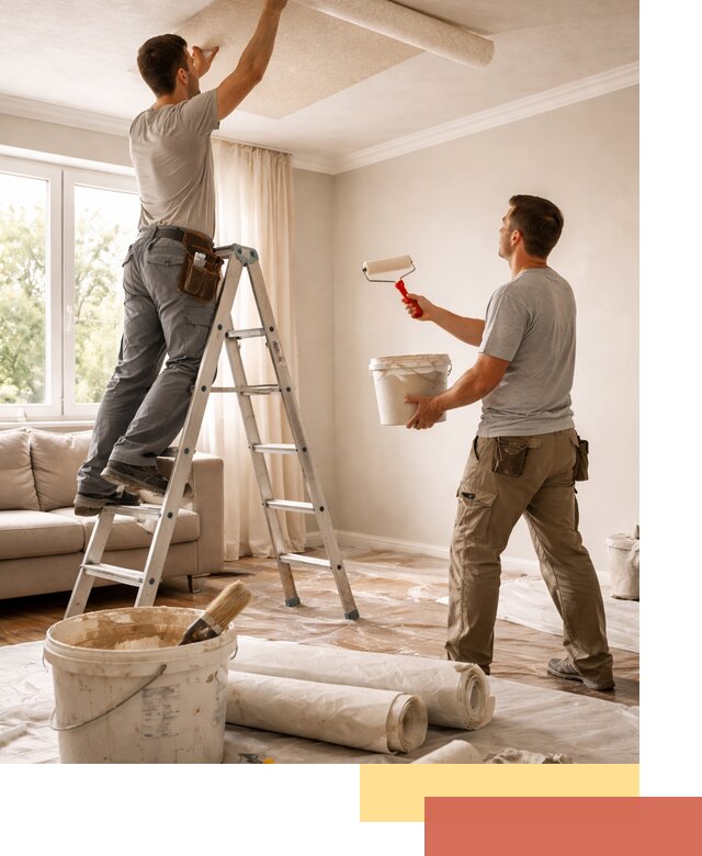 Поклейка обоев на потолок в Медногорске — качественно и быстро