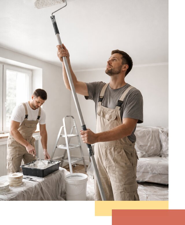 Покраска потолка водоэмульсионной краской в Медногорске