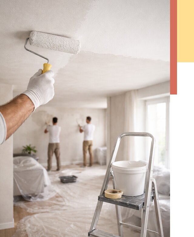 Покраска потолка акриловой краской в Медногорске от 2543 руб. | ОТДЕЛОЧНИК-Мдн