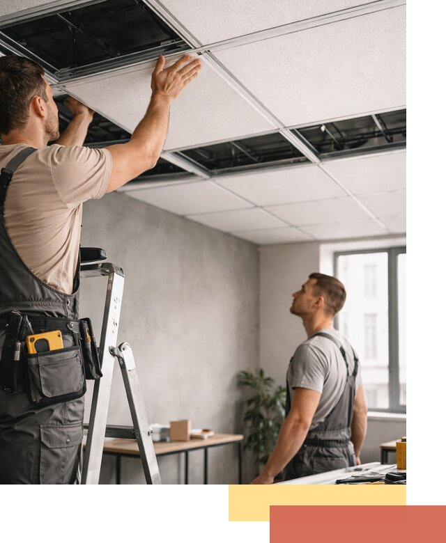 Монтаж потолочной плитки в Медногорске качественно и в срок