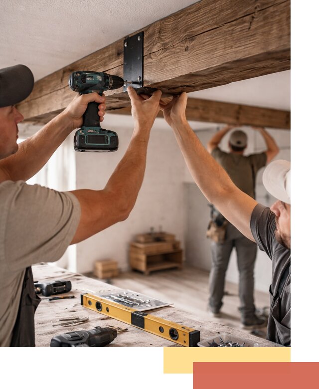 Монтаж декоративных потолочных балок в Медногорске