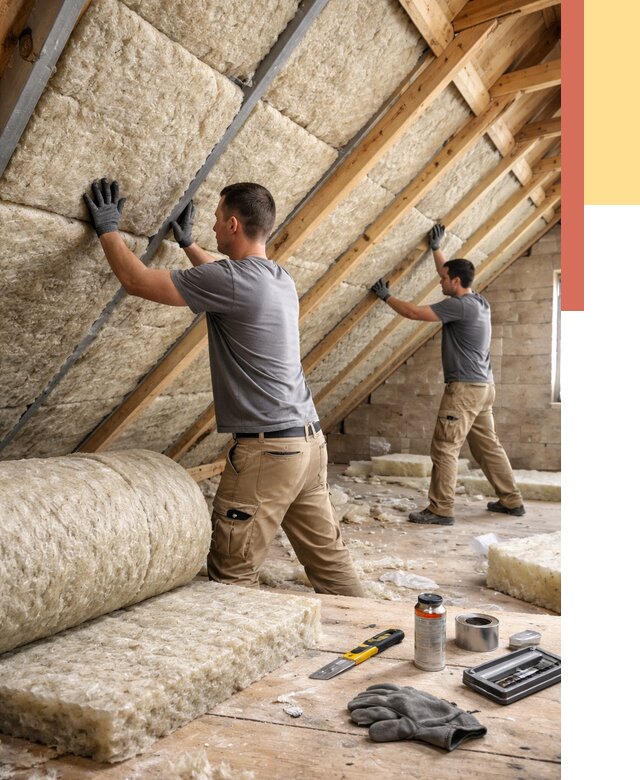 Утепление потолка минватой в Медногорске от 1475 руб. — быстро и недорого | ОТДЕЛОЧНИК-Мдн