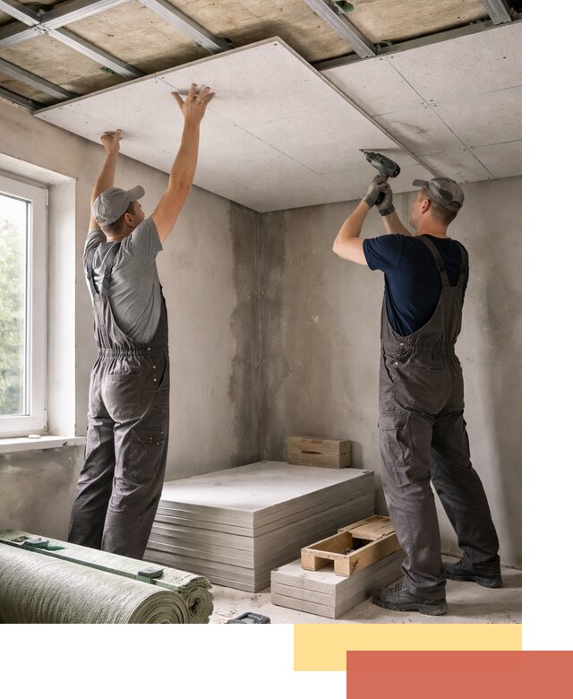 Шумоизоляция потолка панелями ЗИПС в Медногорске